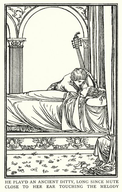 Ilustración para Poems by John Keats: The Eve of St Agnes de Robert Anning Bell