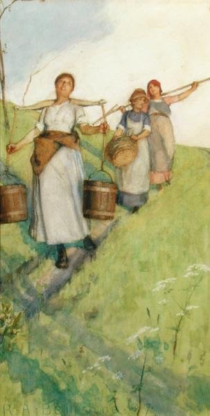 Regresando a casa - Las lecheras de Robert Anning Bell