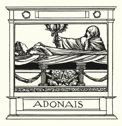 Shelley: Adonais (litografía) de Robert Anning Bell