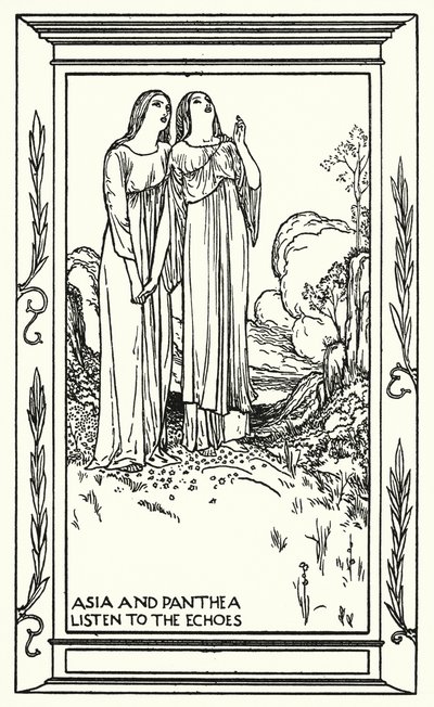 Shelley: Prometheus Unbound (litografía) de Robert Anning Bell