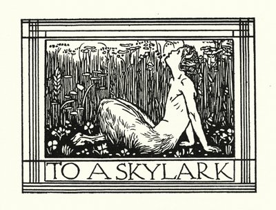 Shelley: To A Skylark (litografía) de Robert Anning Bell