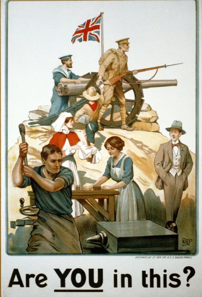 Cartel británico de la Primera Guerra Mundial de Robert Baden Powell