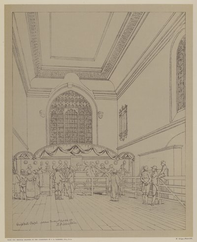Capilla Guildhall, Ciudad de Londres de Robert Blemell (after) Schnebbelie