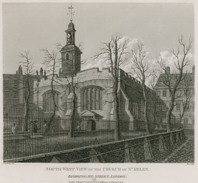 Iglesia de Santa Elena, Bishopsgate Street, Londres de Robert Blemell Schnebbelie