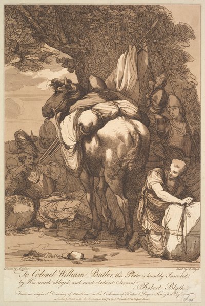 Caballo de carga con soldados, 23 de junio de 1784 de Robert Blyth