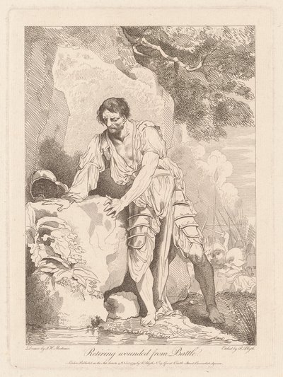 Retirada de Heridos de la Batalla de Robert Blyth, after John Hamilton Mortimer