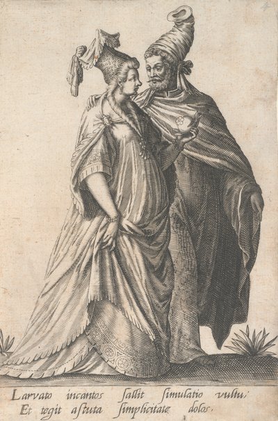 Pareja paseando, de las Mascaradas de Robert Boissard