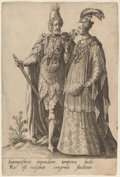 Intempestivis impendere... de Robert Boissard after Jean Jacques Boissard