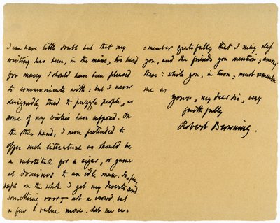 Carta de Robert Browning a William G Kingsland, 27 de noviembre de 1868 de Robert Browning