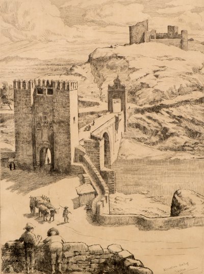 Puente de Alcántara, Toledo (grabado) de Robert Bryden