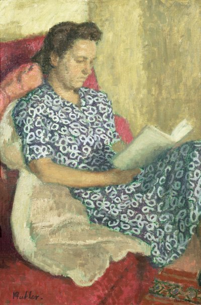 Retrato de una mujer leyendo de Robert Buhler