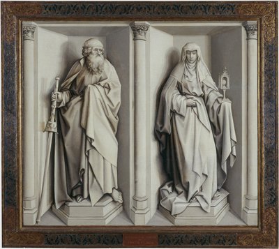 El Matrimonio de María y José (Reverso) de Robert Campin