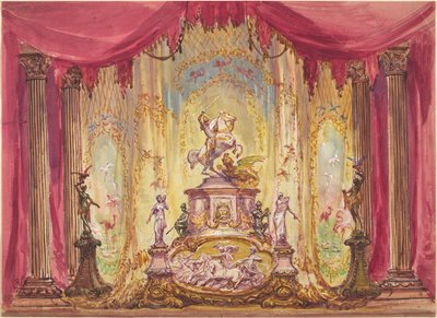 Escenario con una Estatua de San Jorge Matando al Dragón de Robert Caney