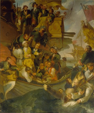 La captura del almirante Nils Ehrenskiöld en la batalla de Gangut de Robert Carr Porter
