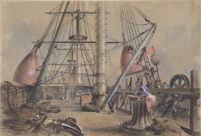 Sacando una de las Grandes Boyas: La Cubierta del Great Eastern Mirando Desde... de Robert Charles Dudley
