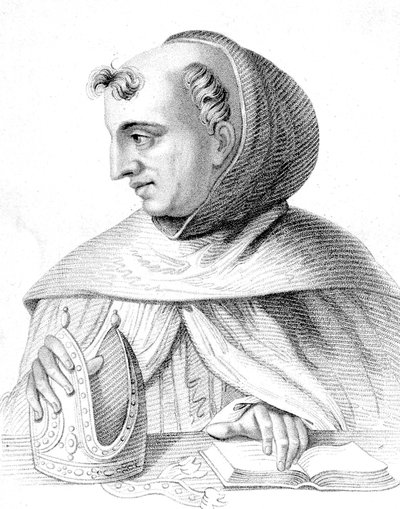 Monje dominico alemán, científico, filósofo y teólogo, grabado por Cooper Rober de Robert Cooper