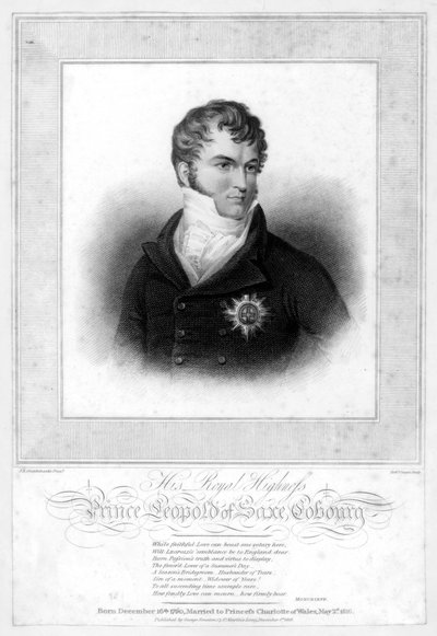 Príncipe Leopoldo Jorge Cristián Federico de Sajonia-Coburgo-Saalfeld, 1818 de Robert Cooper