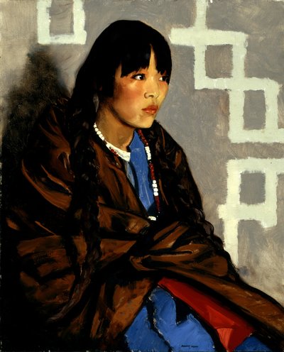 Niña india, o Julianita, c.1917 (óleo sobre lienzo) de Robert Cozad Henri