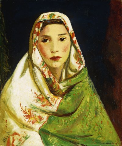 Chica mexicana con bufanda oriental, 1916 de Robert Cozad Henri