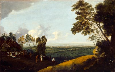 Vista de Londres desde Highgate, c.1775 (óleo sobre lienzo) de Robert Crone