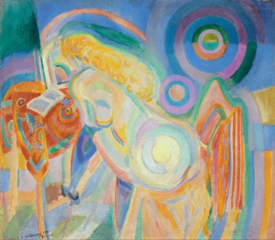 Mujer desnuda leyendo de Robert Delaunay