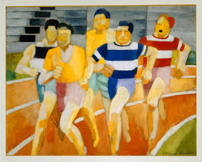 Les coureurs - los corredores ... (pintura sobre lienzo) de Robert Delaunay