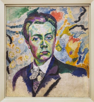 Autorretrato - Delaunay Robert (1885-1941) - Invierno 1905-1906 - Altura: 0,54 m - Longitud: 0,46 m - París, Centro Pompidou - Museo Nacional de Arte Moderno de Robert Delaunay