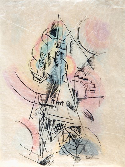 Estudio para La Torre Eiffel de Robert Delaunay