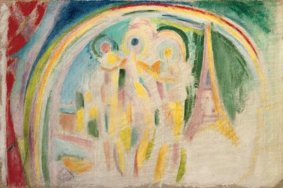 Las Tres Gracias, estudio para "La Ville de Paris", c.1911-1912 (óleo sobre lienzo) de Robert Delaunay