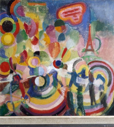 Homenaje a Louis Bleriot (óleo sobre lienzo) de Robert Delaunay