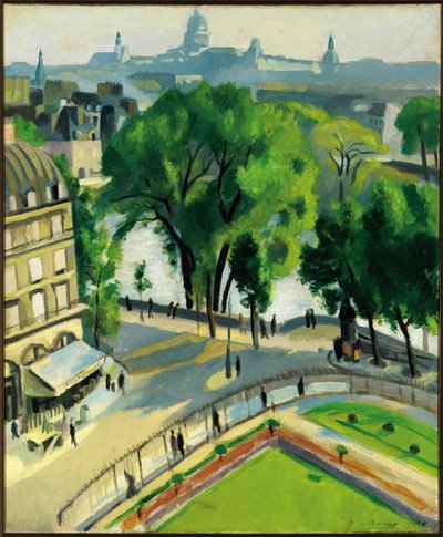 Vista del muelle del Louvre de Robert Delaunay