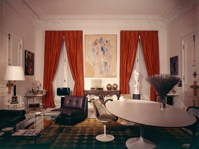 Salón de Georges Pompidou en el Palacio del Elíseo de París (con una pintura de Delaunay). de Robert Delaunay