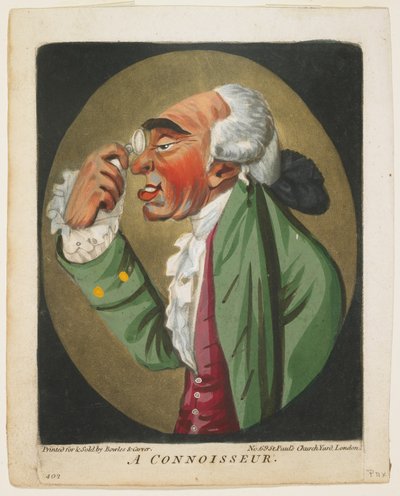 Un conocedor, de Un libro de cabezas, 1795 de Robert Dighton