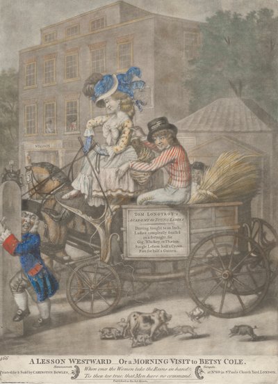 Una lección hacia el Oeste - o Una visita matutina a Betsy Cole de Robert Dighton