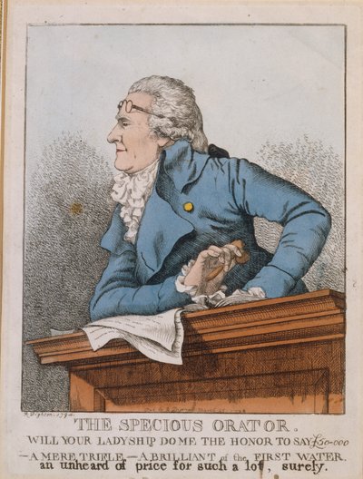 "Un Orador Especioso", James Christie de Robert Dighton