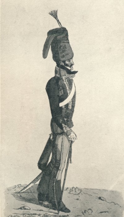 George Augustus Quentin, oficial de los Húsares del 10º, o del Príncipe de Gales de Robert Dighton