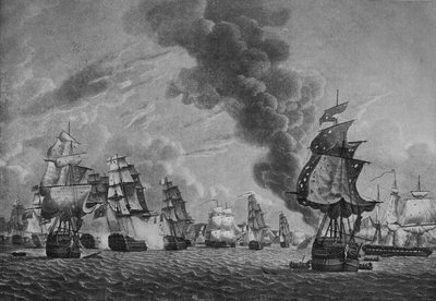 Bridport frente a LOrient, c1796 de Robert Dodd