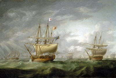 La pérdida del HMS "Ramillies" en septiembre de 1782 de Robert Dodd