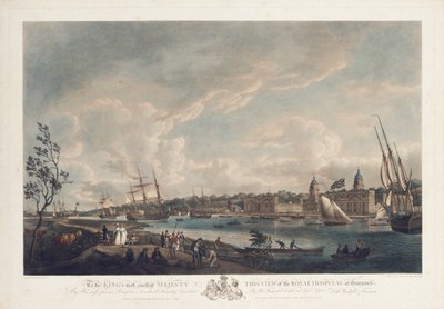 Vista del Hospital Real en Greenwich de Robert Dodd