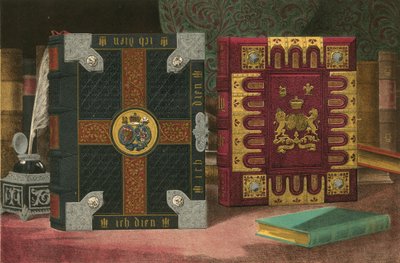 Biblias presentadas por la Universidad de Cambridge y por el Comité de la Sociedad Bíblica Británica y Extranjera (cromolito) de Robert Dudley