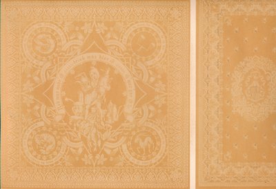 Lino damasco por el Sr. C. Faber, Stuttgart y los Sres. Burre Bros. Dumferline, 1863 de Robert Dudley