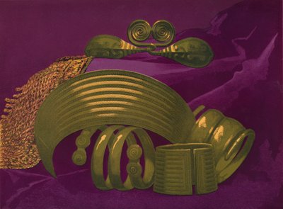 Ornamentos de oro de Suite y una pulsera, 1863 de Robert Dudley