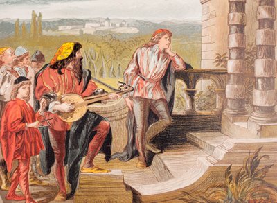 Ilustración para Los dos caballeros de Verona de William Shakespeare de Robert Dudley