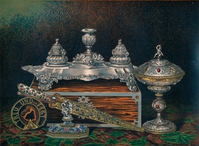 Tintero, Pisapapeles, Cuchillo de Caza o Daga, Taza Cubierta, Pisapapeles de Robert Dudley