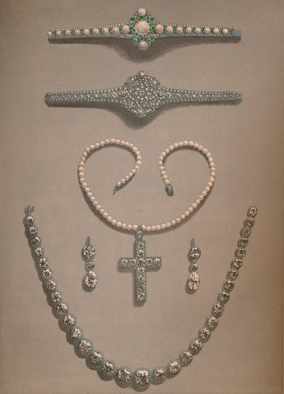 Collar, Pendientes, Pulseras Regalos de boda presentados a Alexandra de Dinamarca, 1863 de Robert Dudley