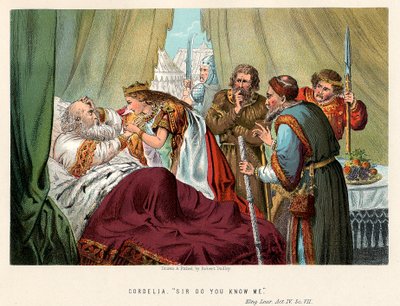 Escena de El Rey Lear de Shakespeare, c. 1858 de Robert Dudley