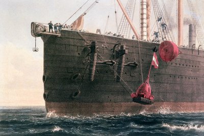 La colocación del cable telegráfico transatlántico, 8 de agosto de 1866 de Robert Dudley