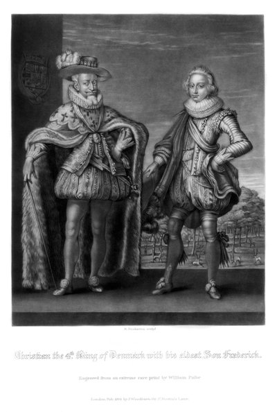 Cristián IV, Rey de Dinamarca, con su hijo mayor Federico, 1816 de Robert Dunkarton
