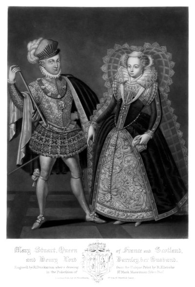 María Estuardo, Reina de Francia y Escocia, y Henry Lord Darnley, su esposo, 1816 de Robert Dunkarton