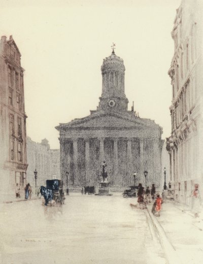 Glasgow: The Royal Exchange (litografía en color) de Robert Eadie
